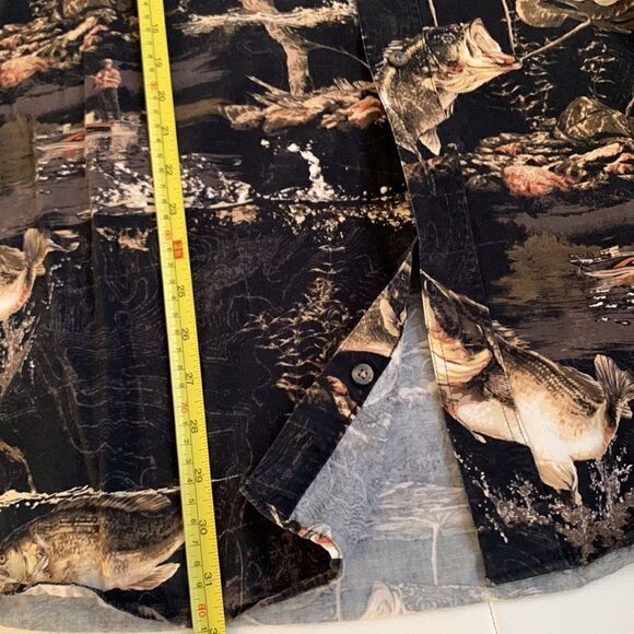 RedHead Men’s Fish Print Short Sleeves Shirt Size XXL - Picture 7 of 8